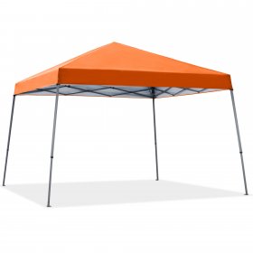 ABCCANOPY 10 ft x 10 ft Outdoor Pop Up Canopy Tent with Slant Leg, Orange
