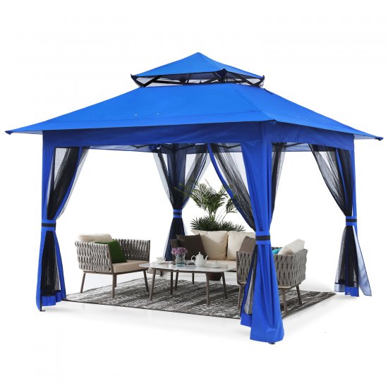 ABCCANOPY 13\'x13\' Gazebo Tent Outdoor Pop up Gazebo Canopy Shelter with Mosquito Netting