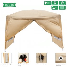 Zimtown Easy Pop Up Tent Party Canopy Gazebo with 4 Walls 10' x