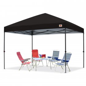 ABCCANOPY 10 ft x 10 ft Easy Pop up Outdoor Sturdy and Durable Canopy Tent, Black