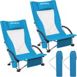 KingCamp Backpack Beach Camping Folding Chair Portable Lounge Ch