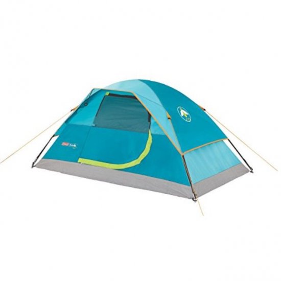 Coleman Wonder Lake Glow in the Dark Dome 4\' x 7\' Youth Tent, 1 Room, Teal