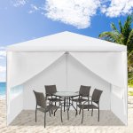 Zimtown 10'x10' Wedding Party Canopy Tent 4 Removable Sidewalls