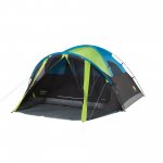 Coleman 4-Person Carlsbad Dark Room Dome Camping Tent with Screen Room, 2 Rooms, Green