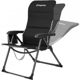 KingCamp Reclining Camping Folding Chair, Padded Lumbar Support
