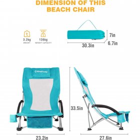 KingCamp Backpack Beach Camping Folding Chair High Back Portable
