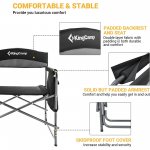 KingCamp Folding Camping Chair Heavy Duty Director Chair with Si