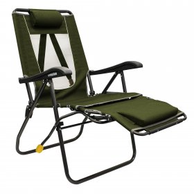 GCI Outdoor Legz up Lounger, Heathered Loden Green, Adult Chair