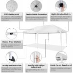 10' x 20' Canopy Tent EZ Pop Up Party Tent Portable Instant Commercial Heavy Duty Outdoor Market Shelter Gazebo with 6 Removable Sidewalls and Carry Bag, White