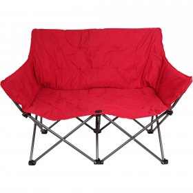 Ozark Trail Camping Love Seat Chair, Red, Adult use