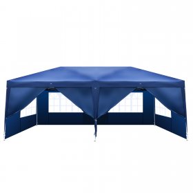 Zimtown Easy Pop Up Tent Party Canopy Gazebo with 6 Walls 10' x