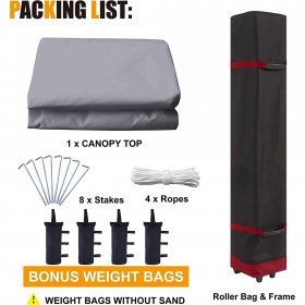 ABCCANOPY Durable Easy Pop Up Canopy Tent 12x12Ft,Gray