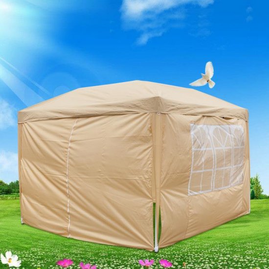 Zimtown 10\' x 10\' Pop up Canopy Tent Instant Folding Tent w/4 wi