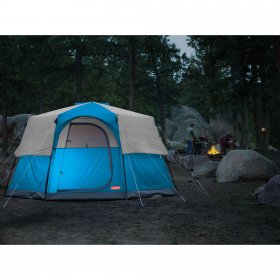 Coleman 8-Person 13' x 13' Octagon Instant Camping Tent, 1 Room, Blue