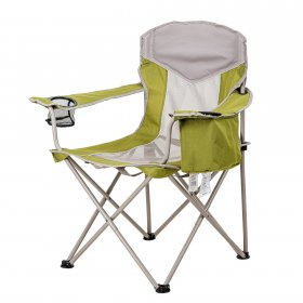 Ozark Trail Oversized Mesh Cooler Chair, Basil Leaf/Taupe