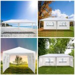 Zimtown 10'x20' Wedding Party Canopy Tent 4 Sidewalls with Windo