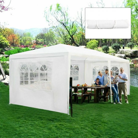 Costway 10\'x20\' Canopy Tent Heavy Duty Wedding Party Tent 4 Side