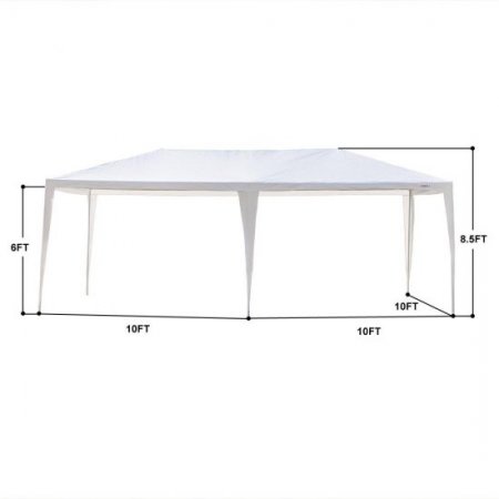 Zimtown 10'x20' Canopy install Gazebo Wedding Party Tent with Re