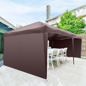 Zimtown 10'x20' Easy Pop up Wedding Party Tent Foldable w/4 Wall