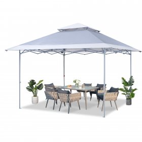 ABCCANOPY 13 ft x13 ft Outdoor Gazebo Pop up Sun Shade Canopy Tent, Gray