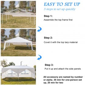 Zimtown 10' X 20' Outdoor Canopy Party Wedding Tent Gazebo Pavil
