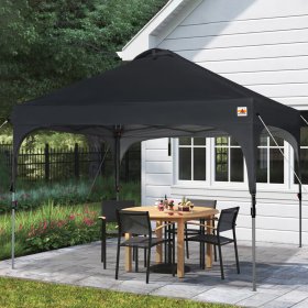 ABCCANOPY 10' x 10' Black Outdoor Pop up Canopy Tent Camping Sun Shelter-Series