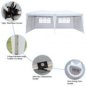 Zimtown 10' x 20' Ez Pop Up Party Tent Patio Wedding Canopy Gaze
