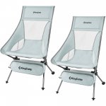 KingCamp 2 Pack High Back Camping Chairs Extra Wide Lightweight