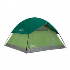 Coleman Sundome 3-Person 7 x 7 x 4 ft. WeatherTec Camp Tent, Spruce Green