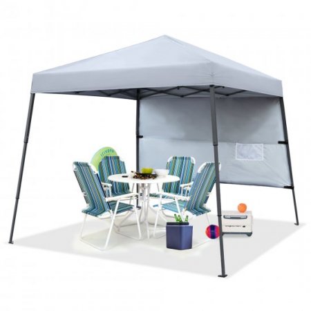 ABCCANOPY 8 ft x 8 ft Beach Canopy Tent with wall and Backpack BagGray
