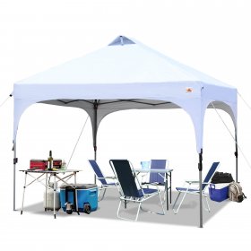 ABCCANOPY 10' x 10' White Outdoor Pop up Canopy Tent Camping Sun Shelter-Series