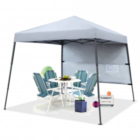 ABCCANOPY 8 ft x 8 ft Beach Canopy Tent with wall and Backpack BagGray