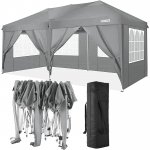 10' x 20' Canopy Tent EZ Pop Up Party Tent Portable Instant Commercial Heavy Duty Outdoor Market Shelter Gazebo with 6 Removable Sidewalls and Carry Bag, Gray