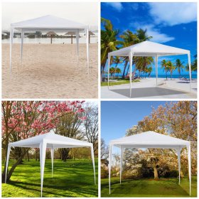 Zimtown 10'x10' Wedding Canopy Tent w/4 Sides Great for Outdoors