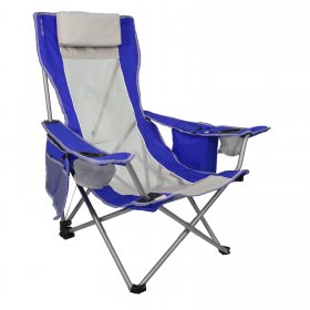 Kijaro Folding Polyester Beach ChairBlue/Gray