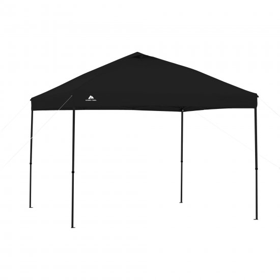 Ozark Trail 10\' x 10\' Black Instant Outdoor Canopy with UV Prote