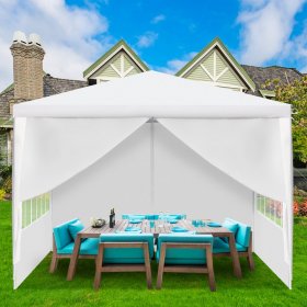 Zimtown 10' x 10' Party Tent Wedding Canopy Gazebo Wedding Tent