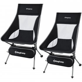 KingCamp 2 Pack High Back Camping Chairs Lightweight Extra Wide