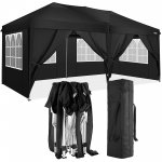 10' x 20' EZ Pop Up Canopy Tent Party Tent Outdoor Event Instant Tent Gazebo with 6 Removable Sidewalls and Carry Bag, Black