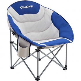 KingCamp Camping Chair Oversized Padded Moon Round Saucer Chairs
