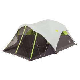 Coleman 6-Person Steel Creek Fast Pitch Dome Camping Tent with Screen Room, Green