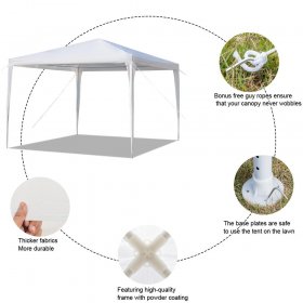 Zimtown 10'x10' Wedding Canopy Tent w/4 Sides Great for Outdoors