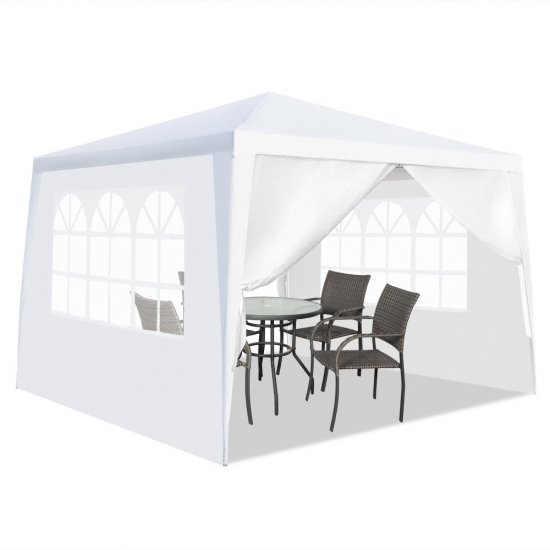 Zimtown 10\'x10\' Wedding Canopy Tent w/4 Sides Great for Outdoors