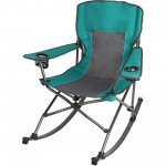 Ozark Trail Foldable Comfort Camping Rocking Chair, Green, 300 l