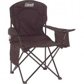 Coleman Adult Camping Chair with Built-In 4-Can Cooler, Black