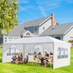 Zimtown 10'x20' Canopy install Gazebo Wedding Party Tent with Re