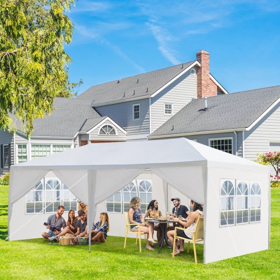 Zimtown 10\'x20\' Canopy install Gazebo Wedding Party Tent with Re