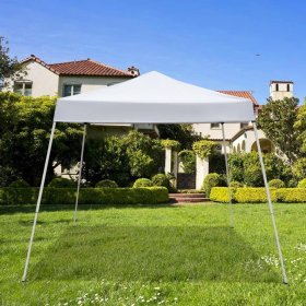 Zimtown 10' x 10' Pop up Canopy Tent Waterproof Folding Tent Whi