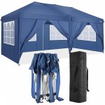 COBIZI 10' x 20' Outdoor Canopy Tent EZ Pop Up Backyard Canopy Portable Party Commercial Instant Canopy Shelter Tent Gazebo with 6 Removable Sidewalls & Carrying Bag for Wedding Picnics Camping, Blue