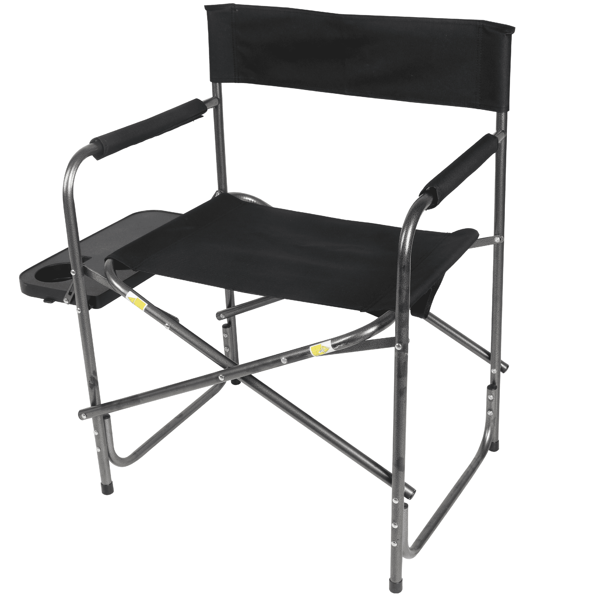 Ozark Trail Directors Chair with Side Table, Black, Outdoor